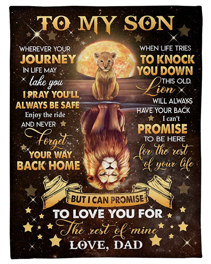 Dad To My Son Never Forget Your Way Back Home Fleece Blanket Fleece Blanket