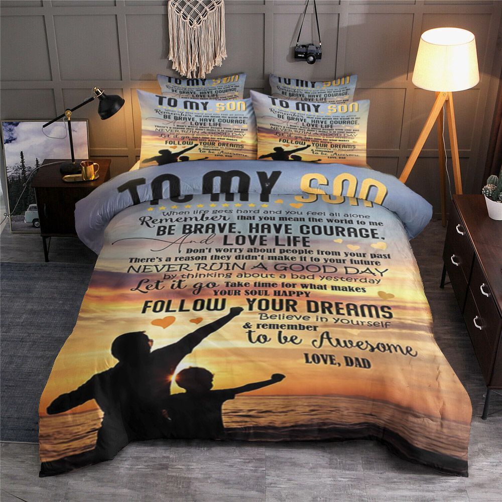 Dad To Son Bedding Set