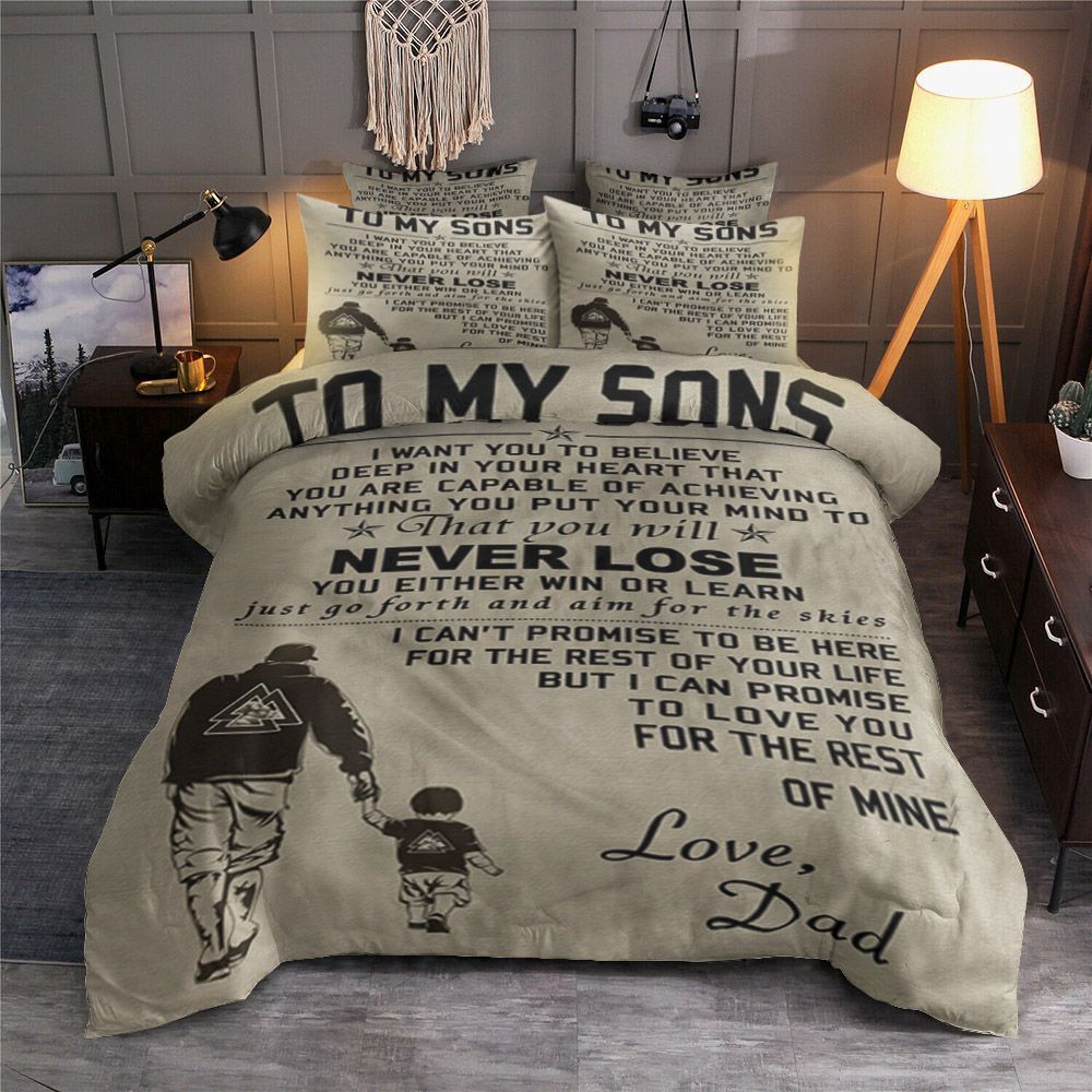 Dad To Son Bedding Set