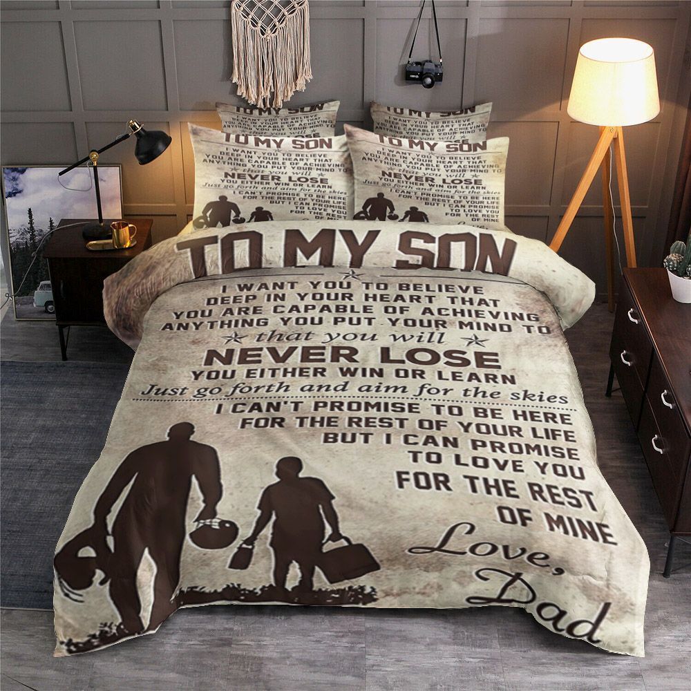 Dad To Son Bedding Set