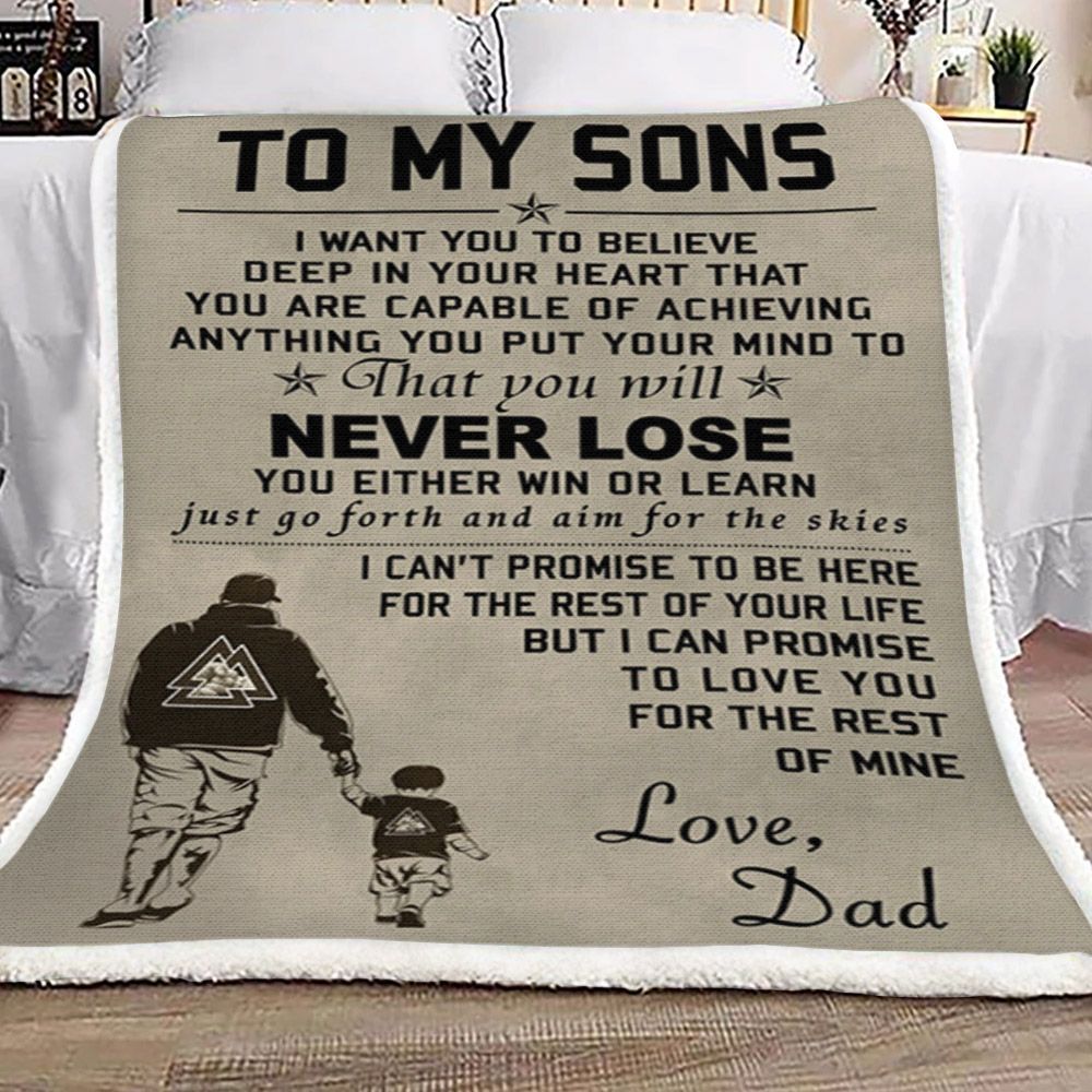 Dad To Son Sherpa Fleece Blanket