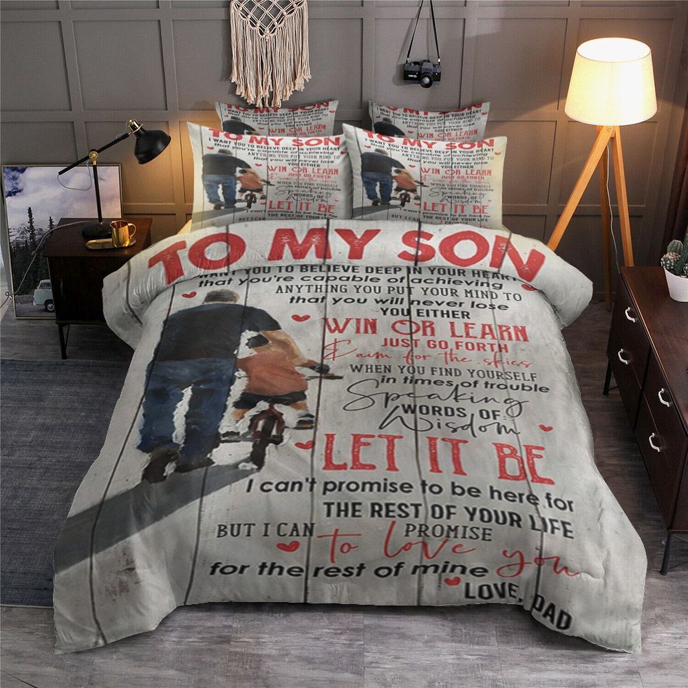 Dad To Son Bedding Set