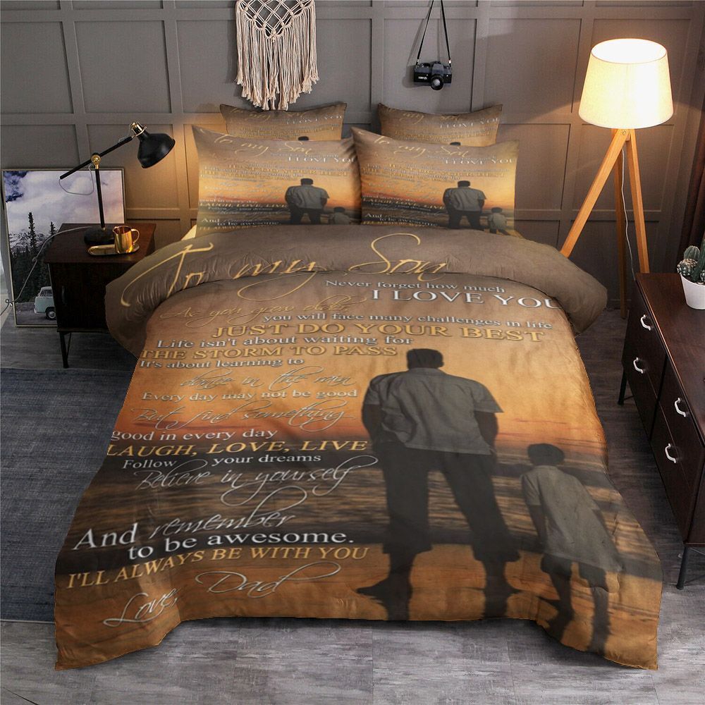 Dad To Son Bedding Set
