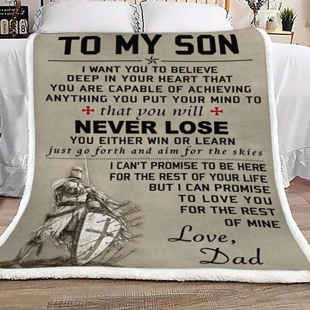 Dad To Son Sherpa Fleece Blanket