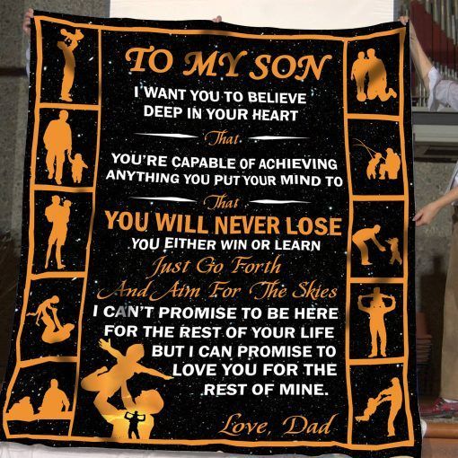 Dad To Son Sherpa Fleece Blanket