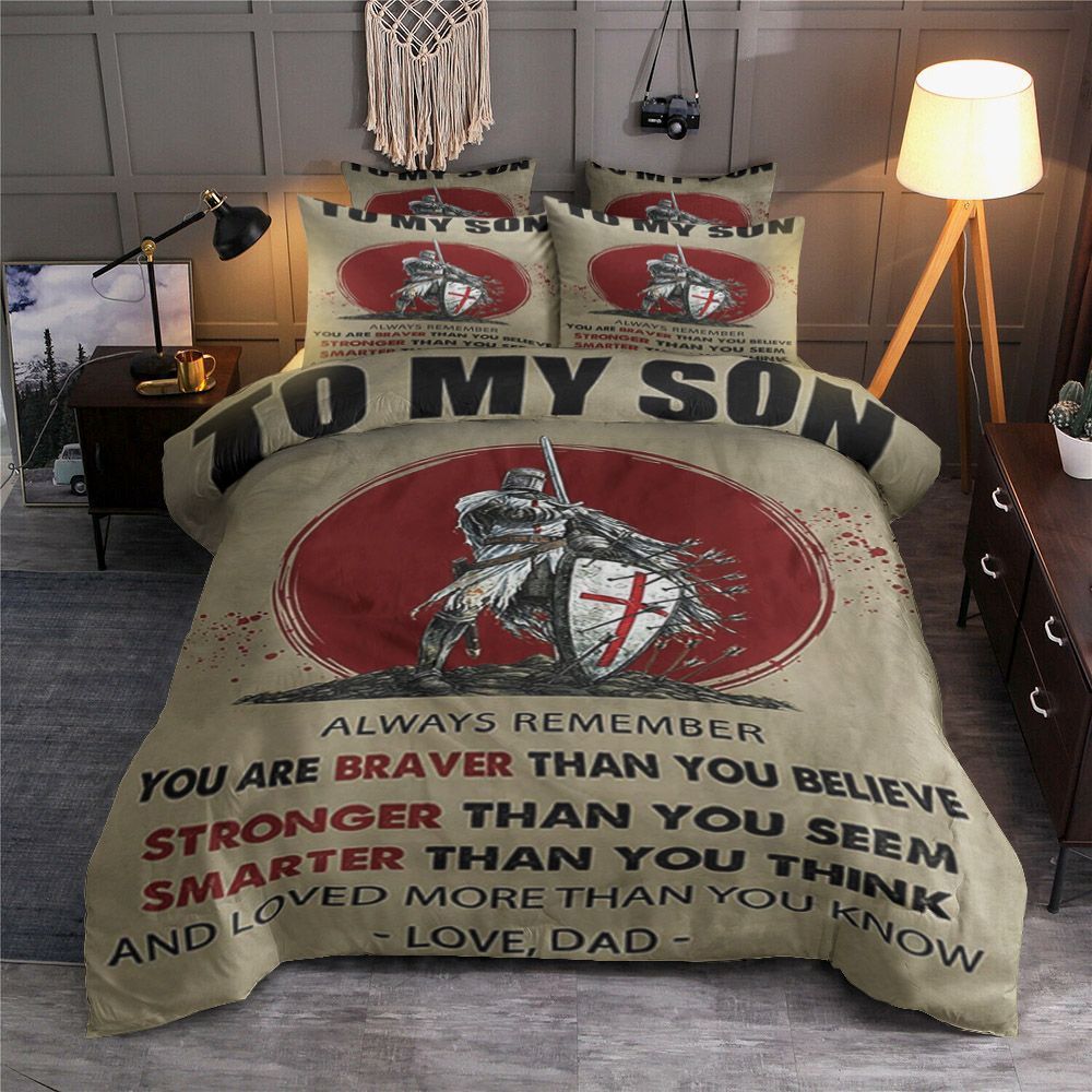 Dad To Son Knight Bedding Set