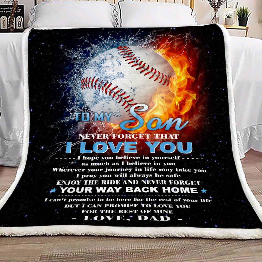 Dad To Son Fleece Blanket