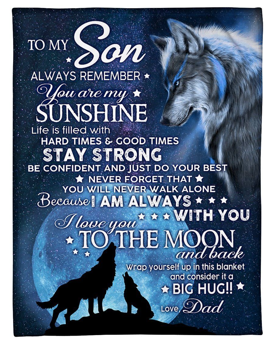 Dad To Son Thanks For Your Infinite Love Fleece Blanket Fleece Blanket