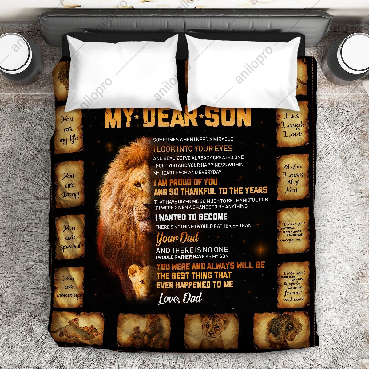 Dad To Son When I Need A Miracle Quilt Blanket DHC040120127TD