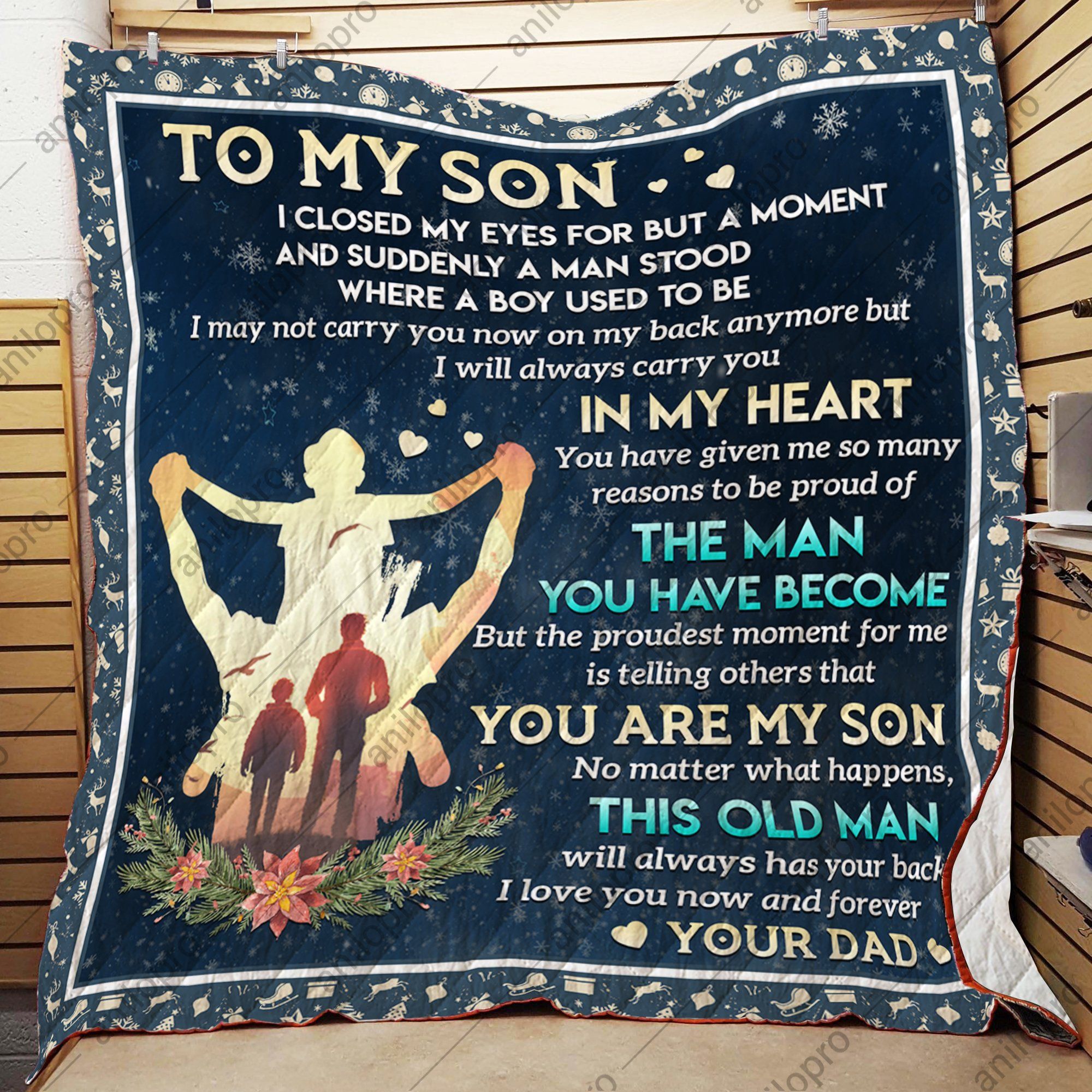 Dad To Son You Are My Son Quilt Blanket DHC04012076TD