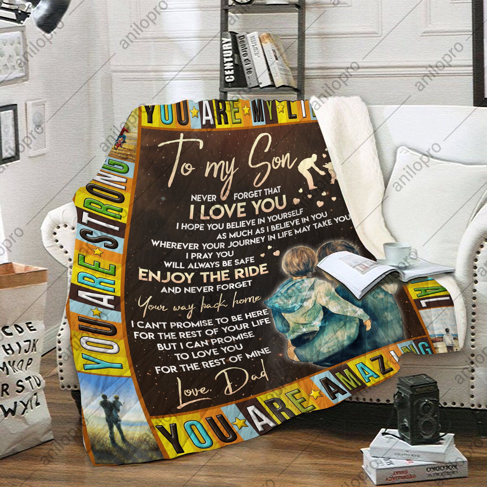 Dad To Son Your Way Back Home Quilt Blanket DHC040120124TD