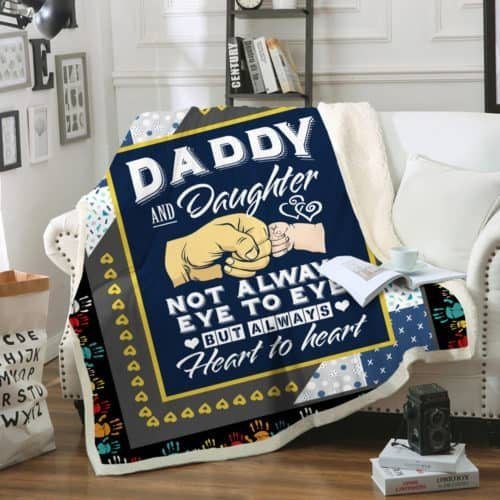Daddy And Daughter Sherpa Fleece Blanket