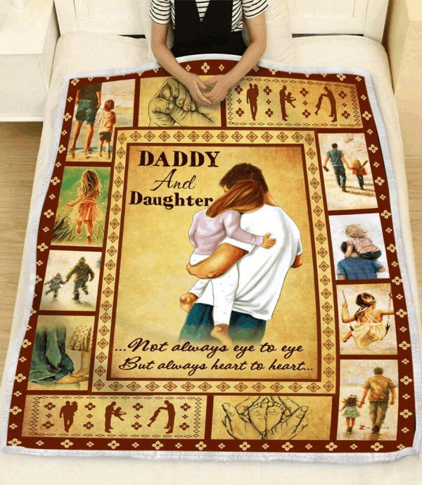 Daddy And Daughter Sherpa Fleece Blanket