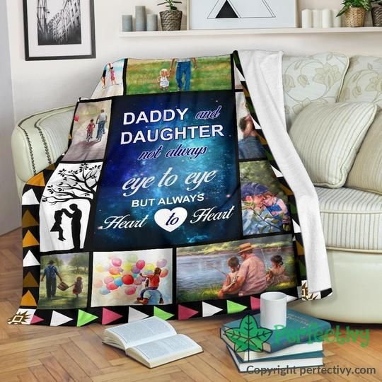 Daddy And Daughter Sherpa Fleece Blanket