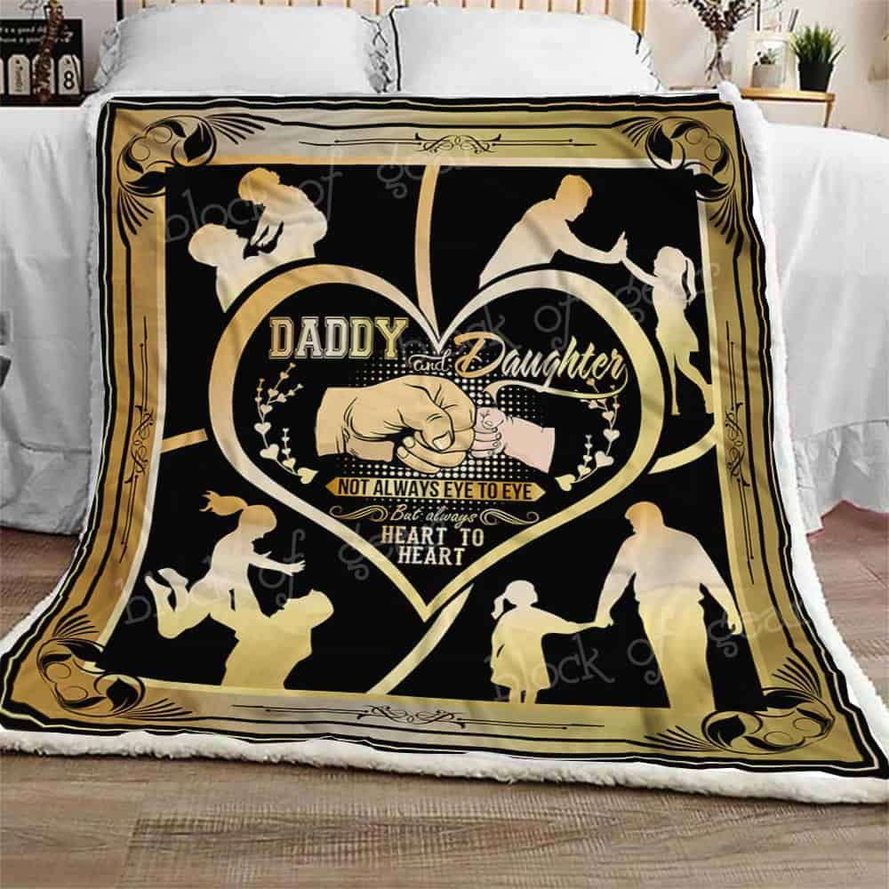 Daddy And Daughter Fleece Blanket