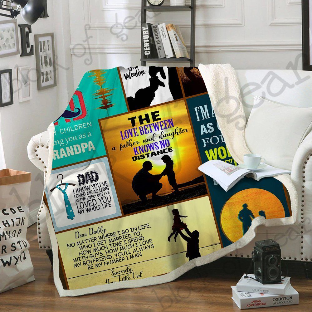 Daddy Sherpa Fleece Blanket