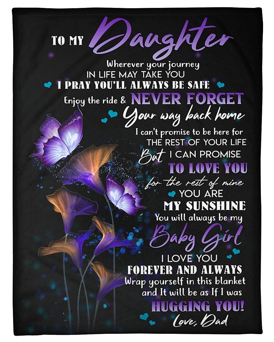 Daddy Giving Daughter You Are My Sunshine Fleece Blanket Fleece Blanket