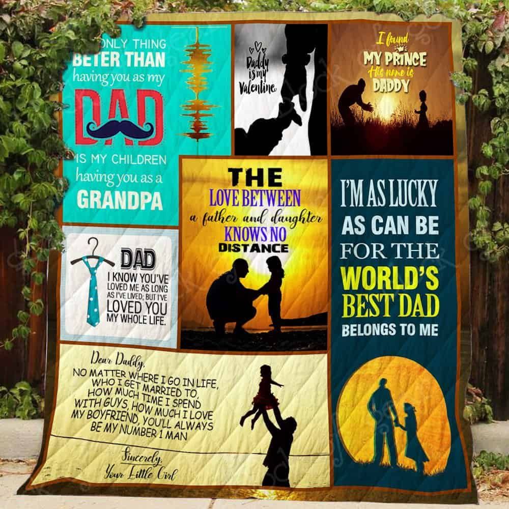 Daddy Is My Valentine CL22100143MDQ Quilt Blanket