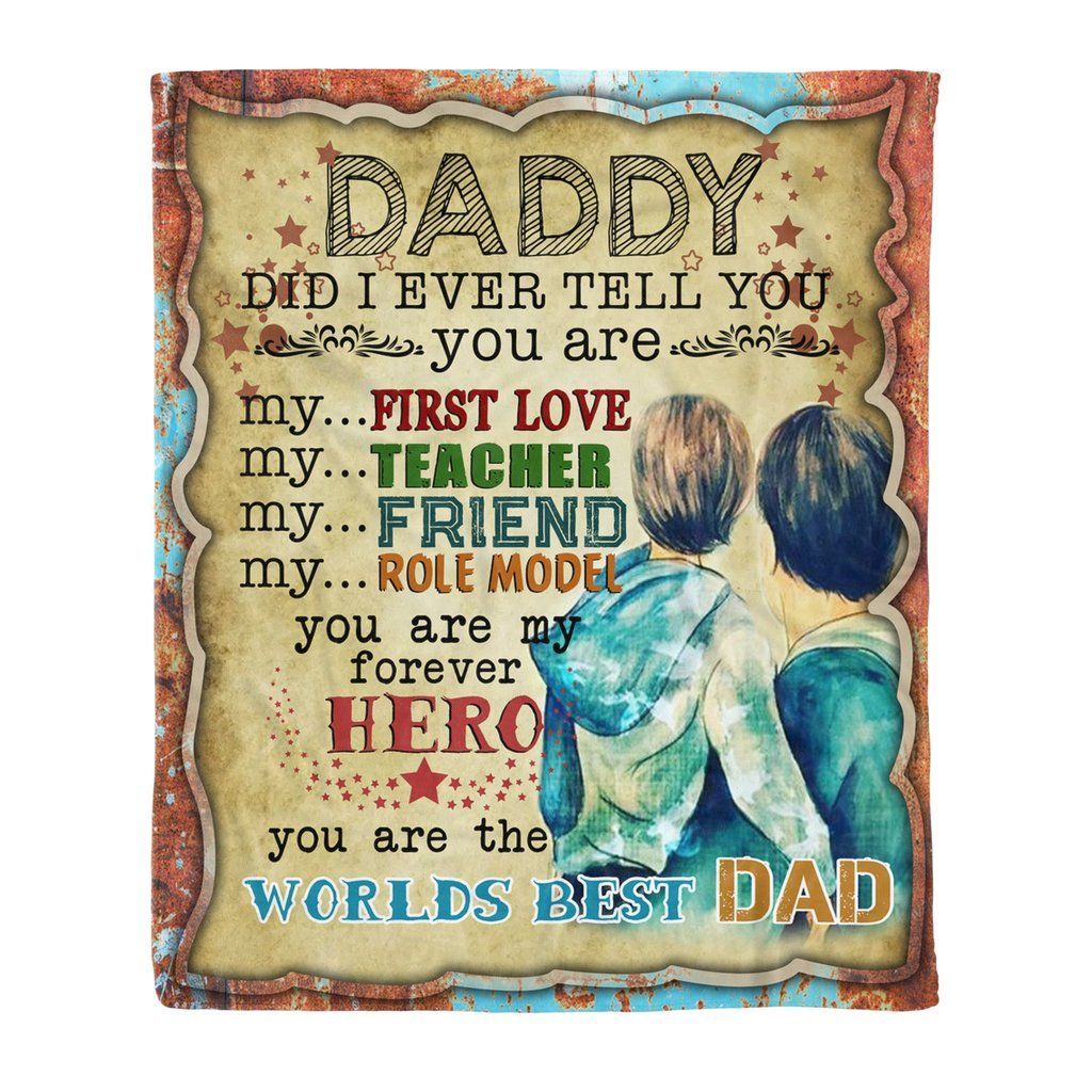 Daddy You Are The Worlds Best Dad Sherpa Fleece Blanket