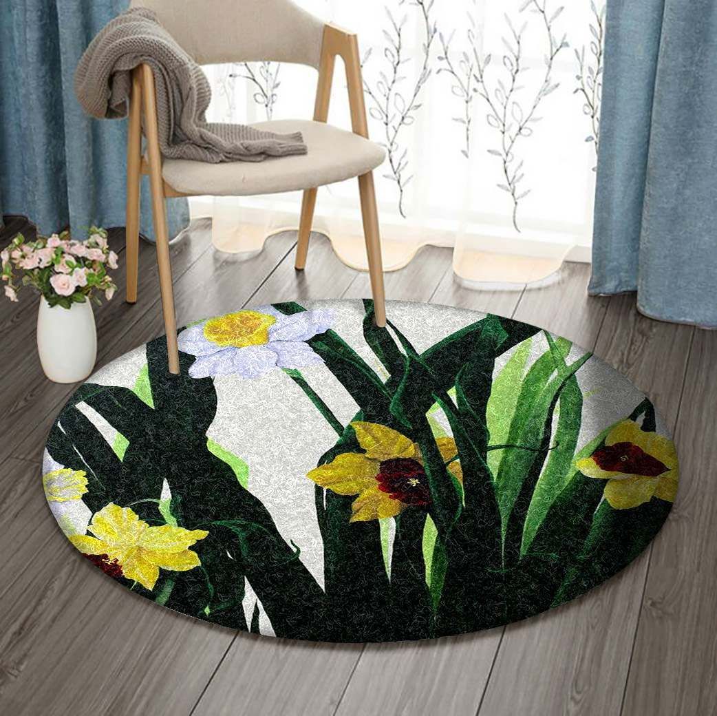 Daffodils Round Carpet