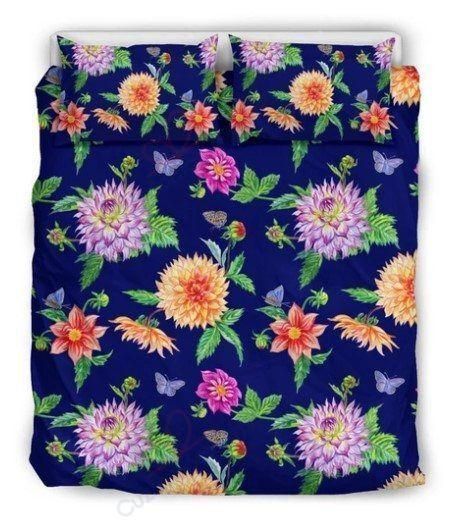 Dahlia Pattern Printed Bedding Set