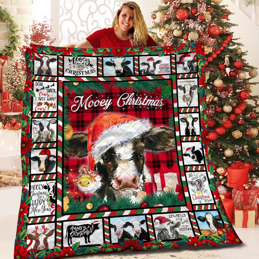 Dairy Cattle Christmas BBB2310205HT Quilt Blanket