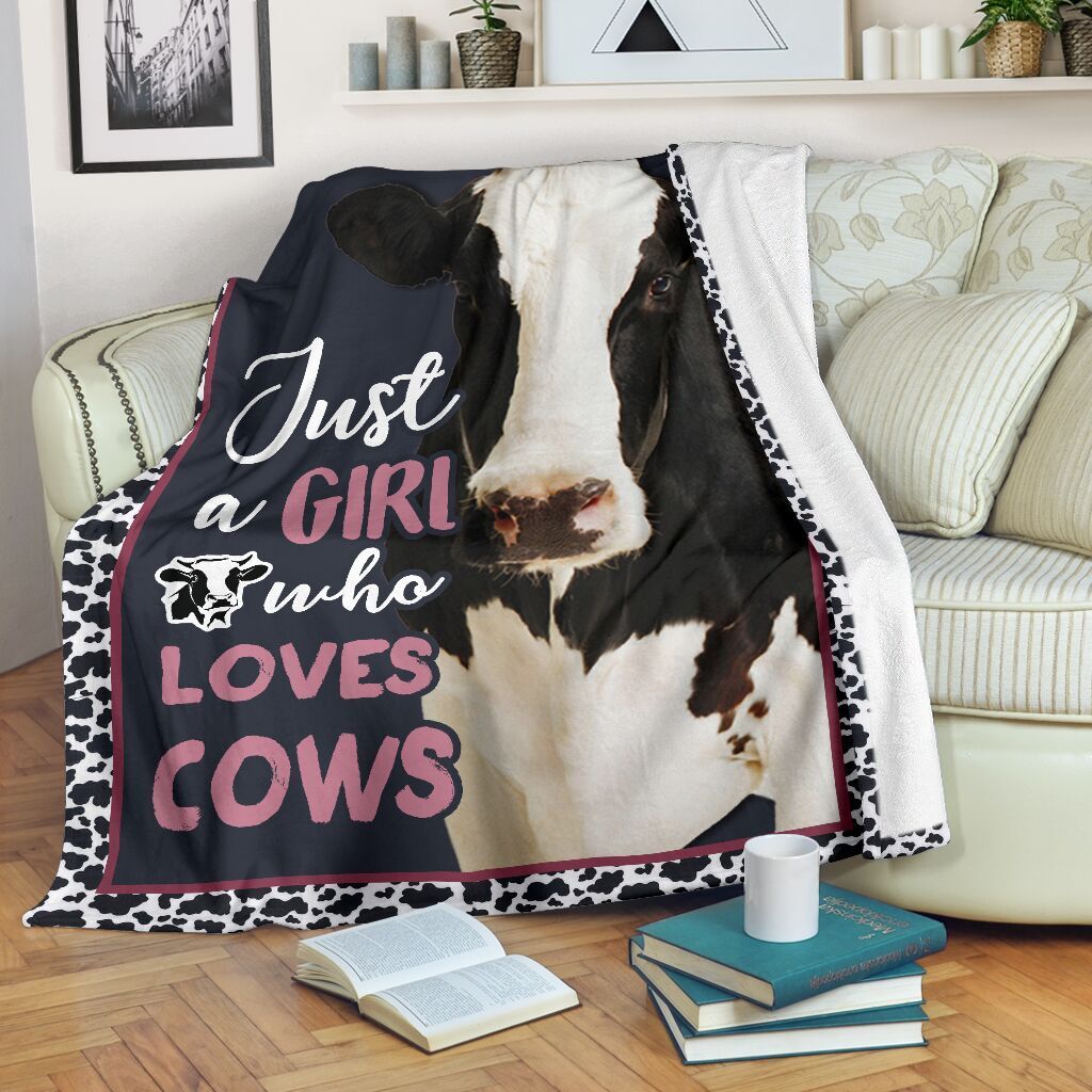 Dairy Cattle Sherpa Fleece Blanket