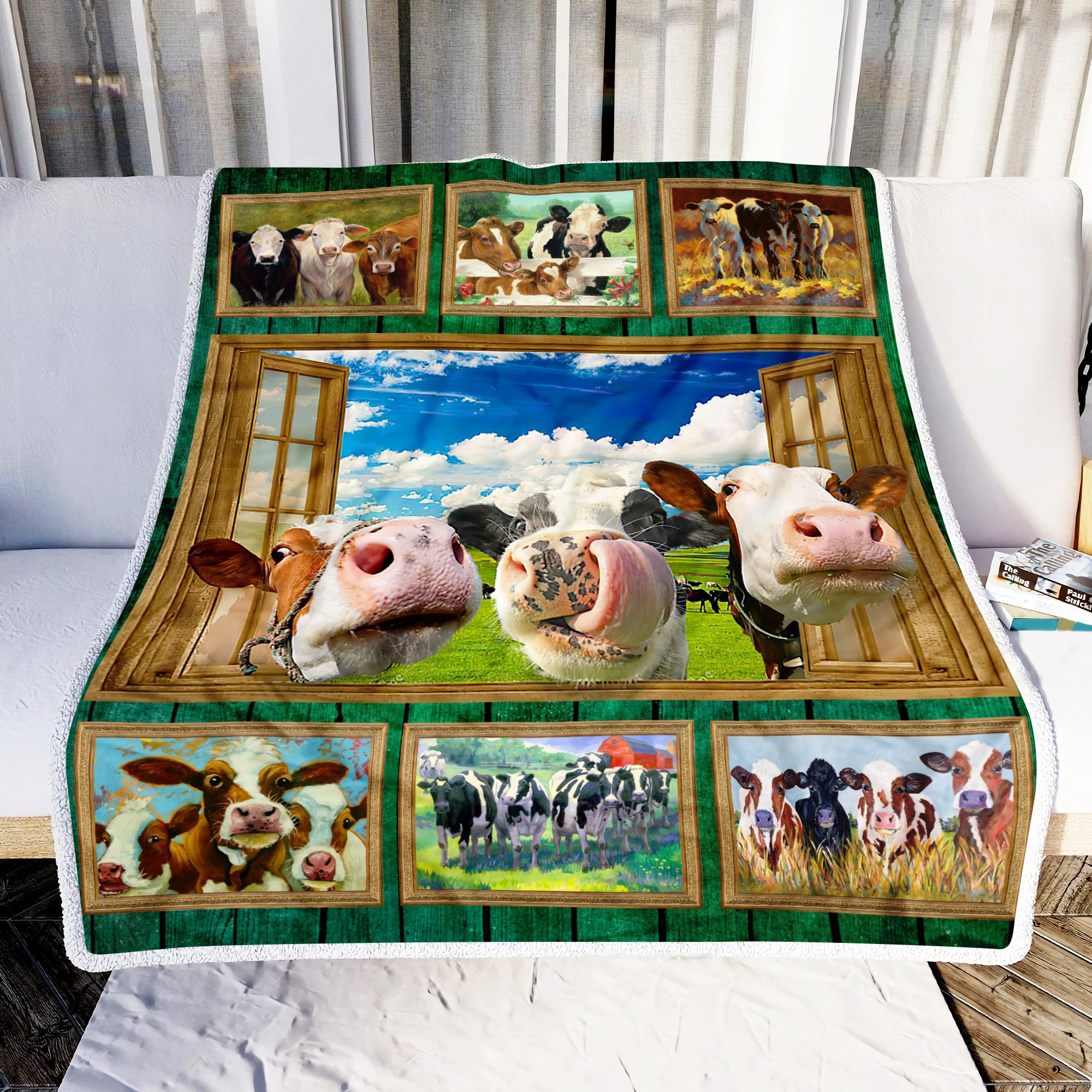 Dairy Cattle Farmer Fleece Blanket