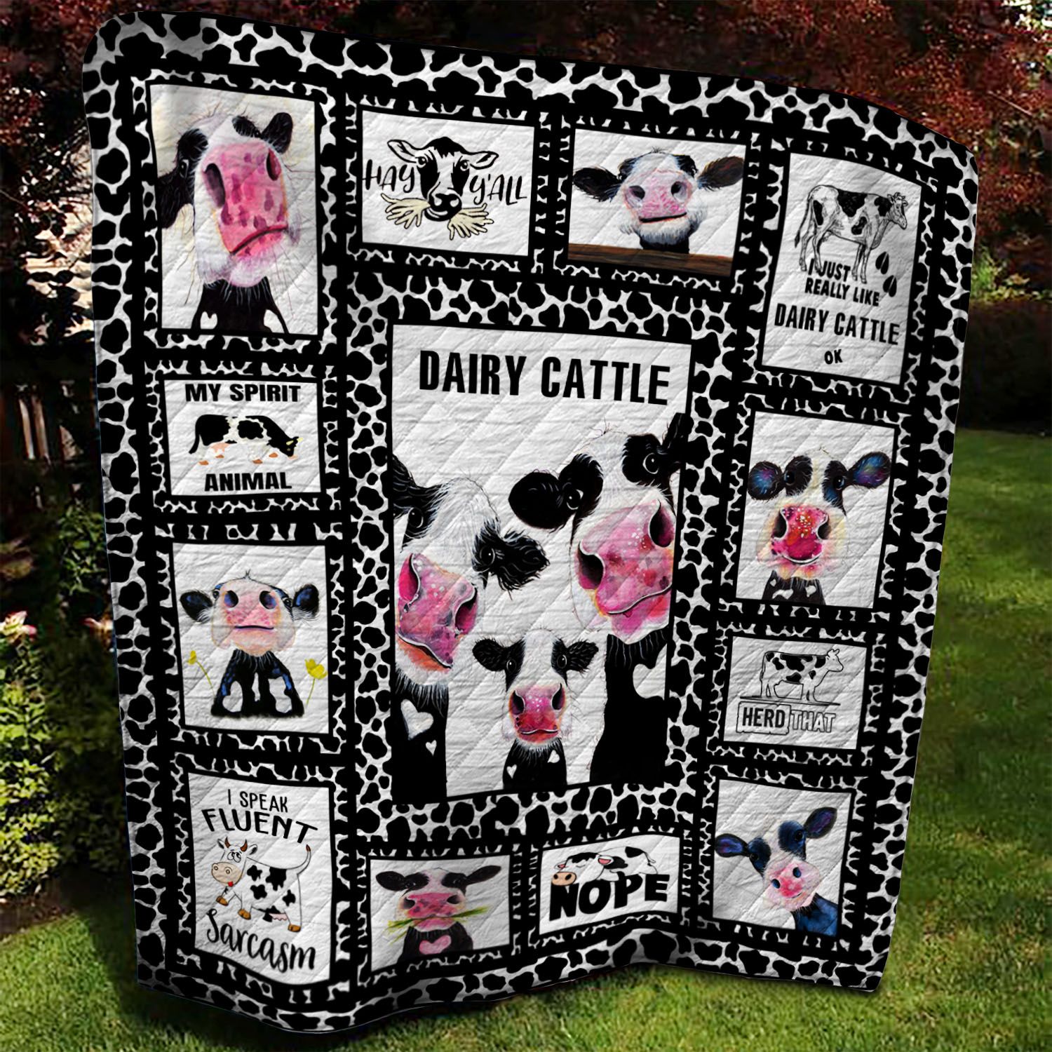 Dairy Cattle Quilt Blanket BBB250758