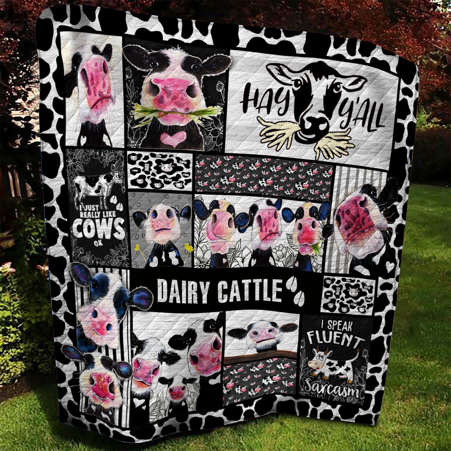 Dairy Cattle Quilt Blanket BBB250759