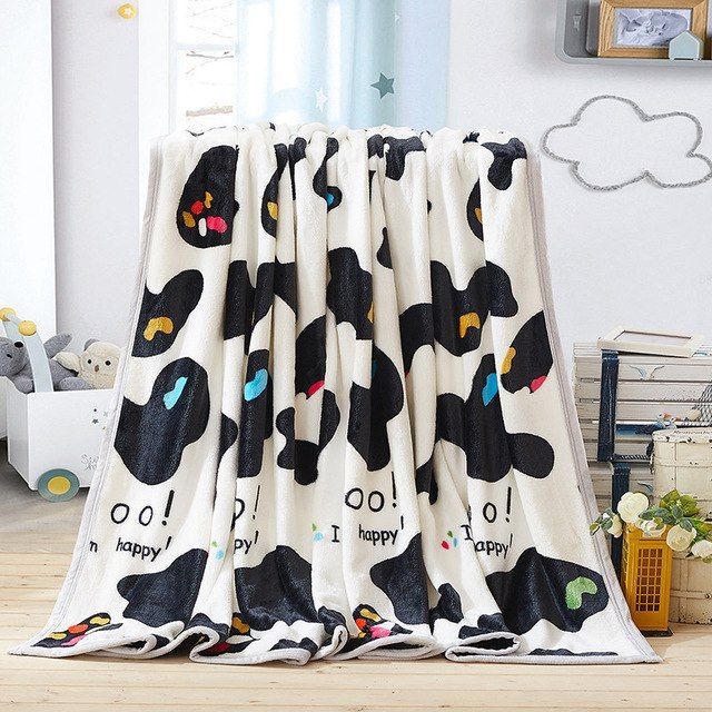 Dairy Cow Sherpa Fleece Blanket