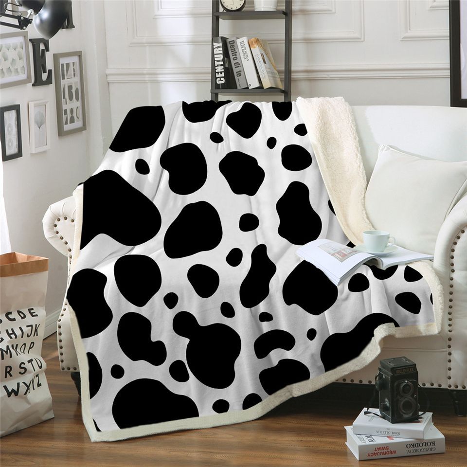 Dairy Cow Sherpa Fleece Blanket