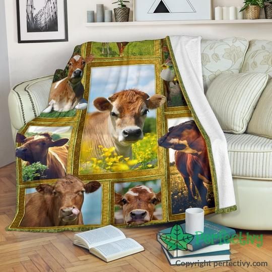 Dairy Cow Sherpa Fleece Blanket