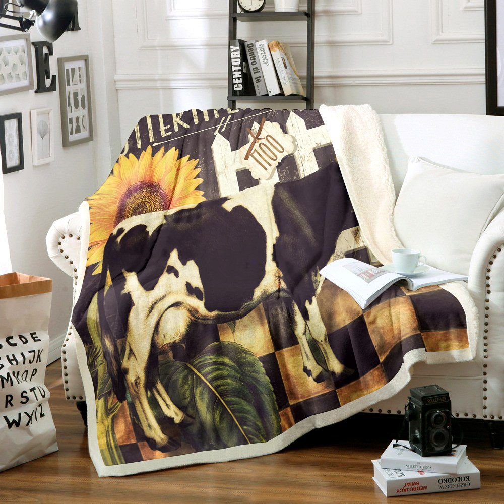 Dairy Cow Sherpa Fleece