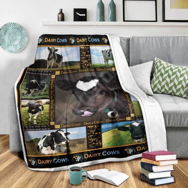 Dairy Cows Sherpa Fleece Blanket