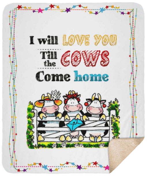 Dairy Cows Sherpa Fleece Blanket