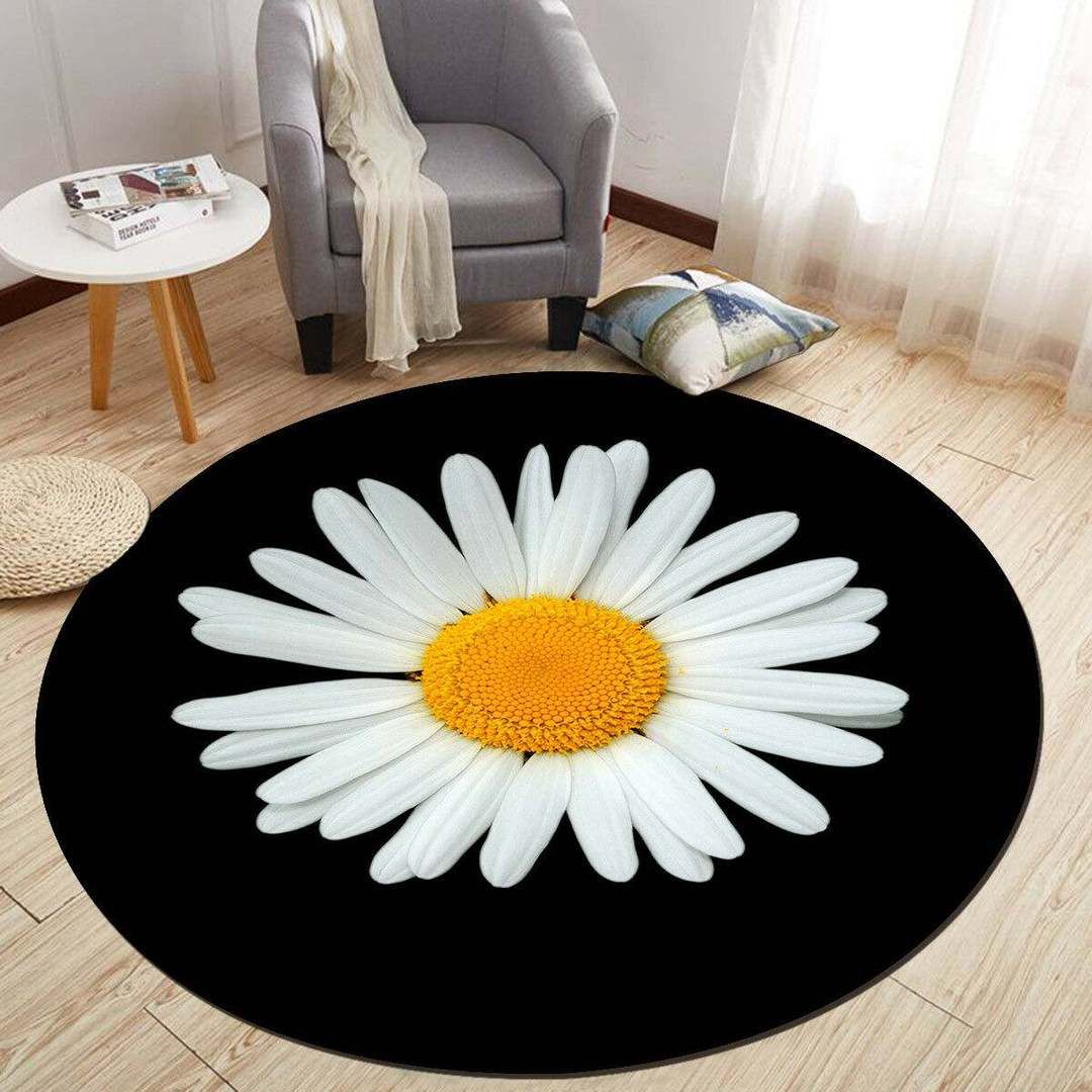 Daisy Flower Round Carpet