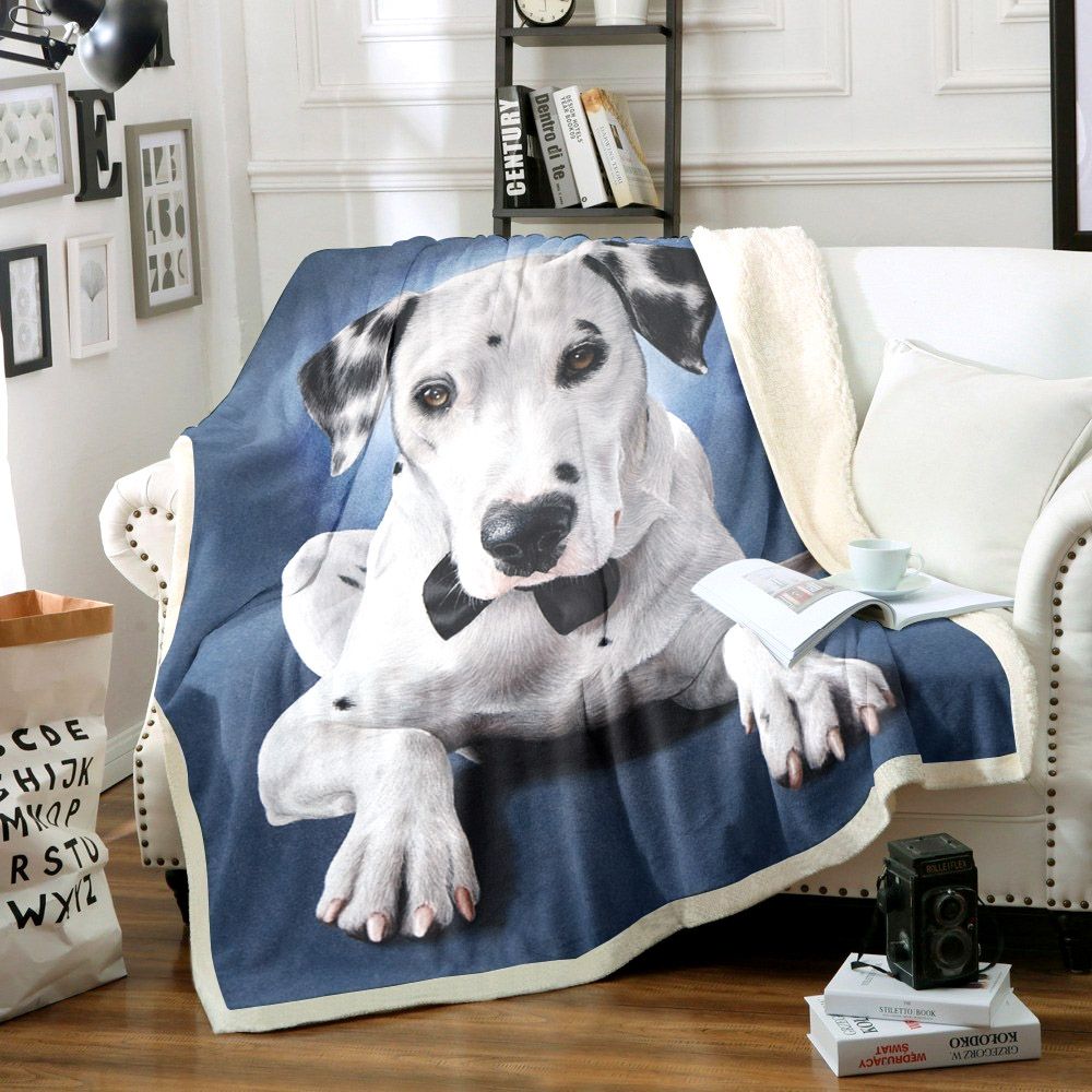 Dalmatian Dog Sherpa Fleece Blanket