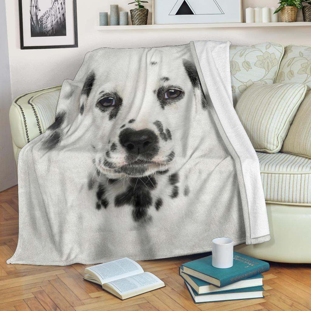 Dalmatian Face Hair Blanket