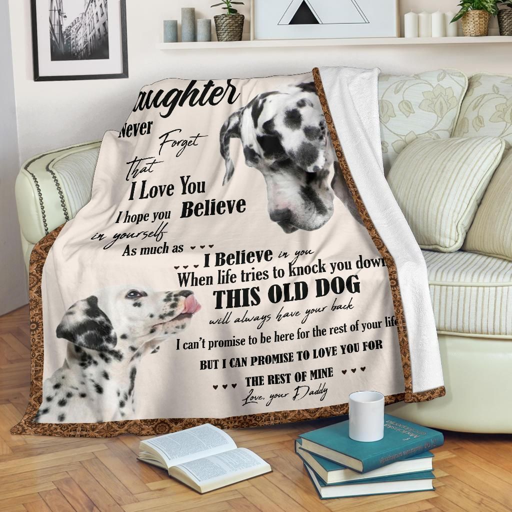 Dalmatian To My Daughter Sherpa Fleece Blanket
