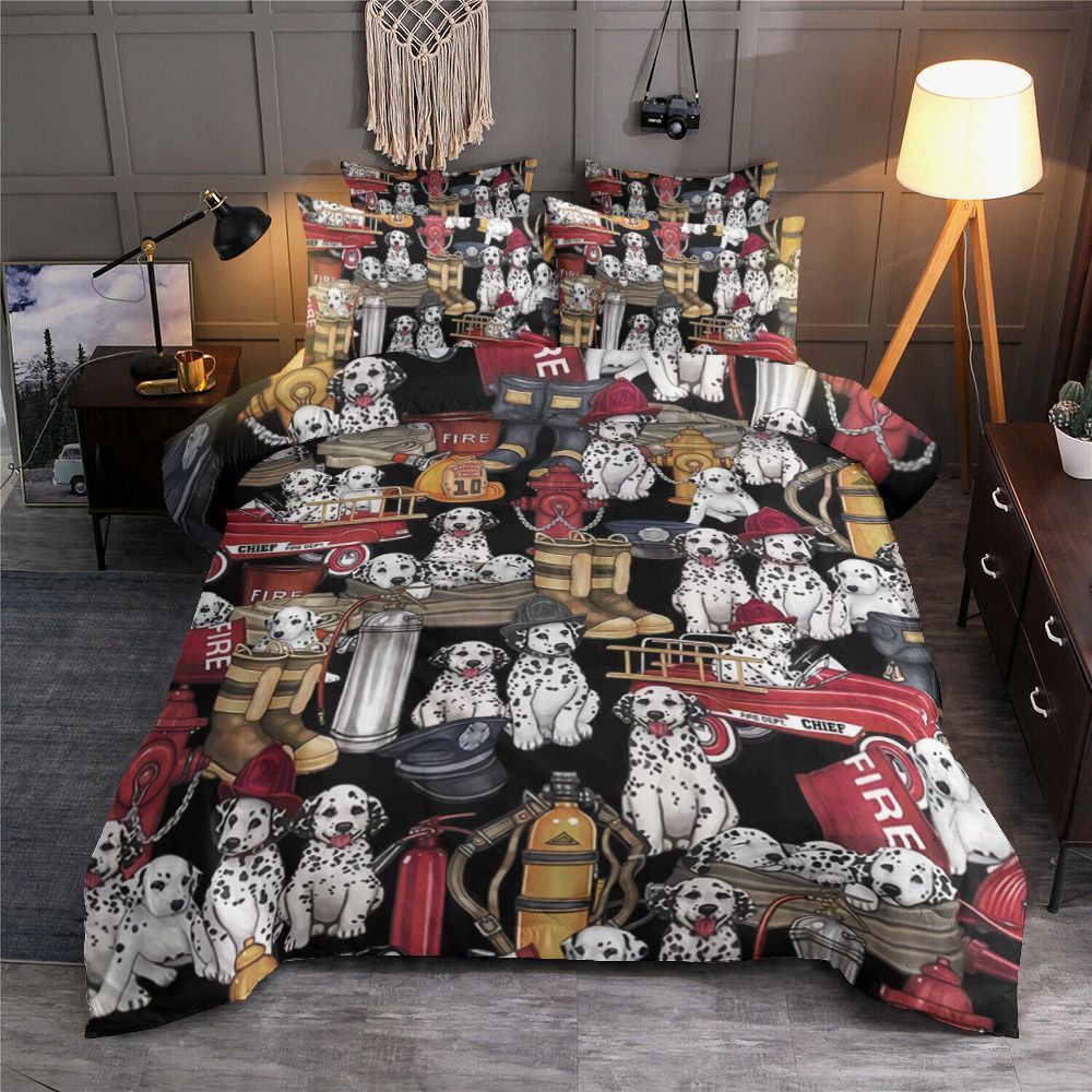 Dalmations And Firefighter Bedding Set