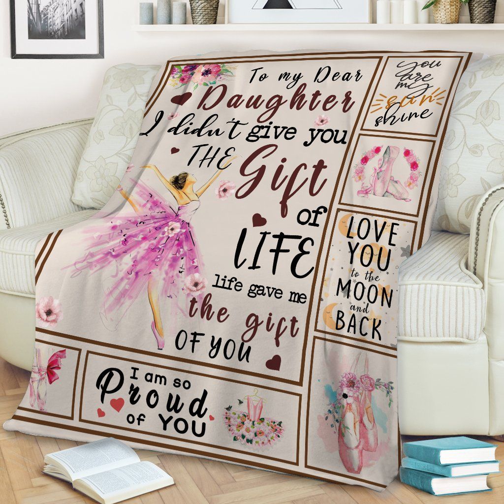 Dancer To My Dear Daughter Sherpa Fleece Blanket