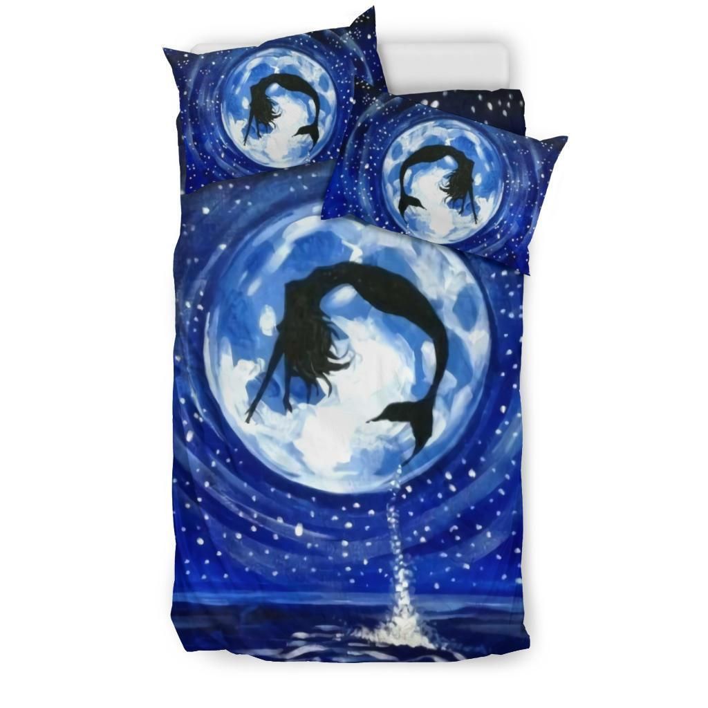 Dancing Mermaid Under The Moon Bedding Set