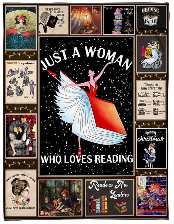 Dancing Woman Who Loves Reading Sherpa Fleece Blanket