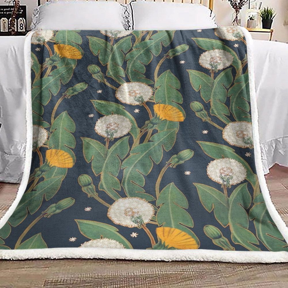 Dandelion Sherpa Fleece Blanket