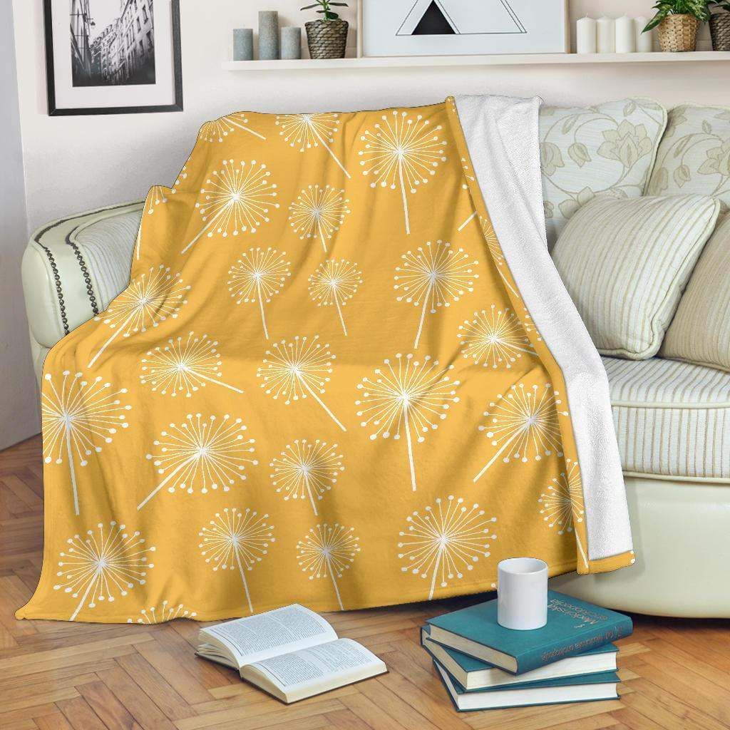 Dandelion Yellow Sherpa Fleece Blanket