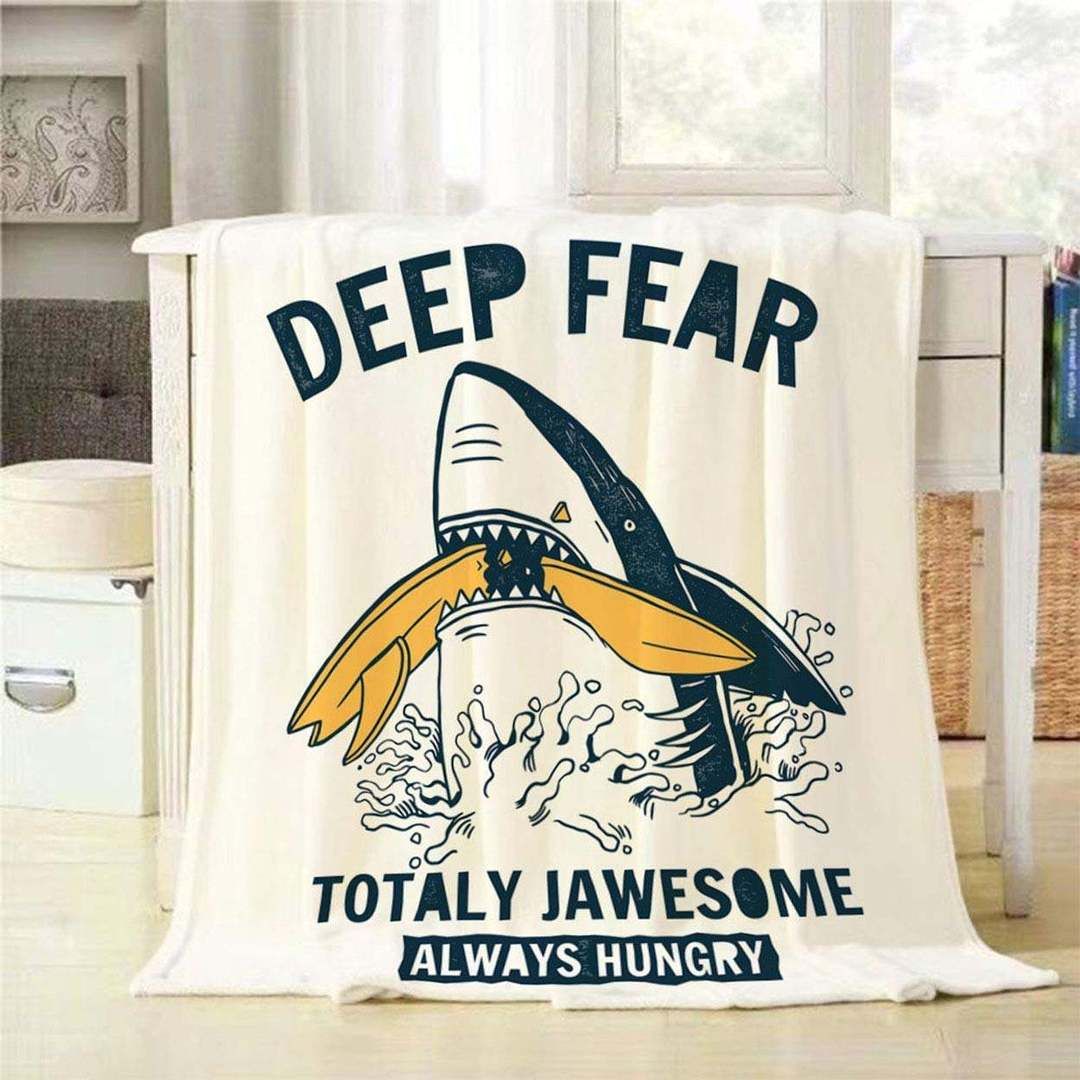 Dangerous Shark Sherpa Fleece Blanket