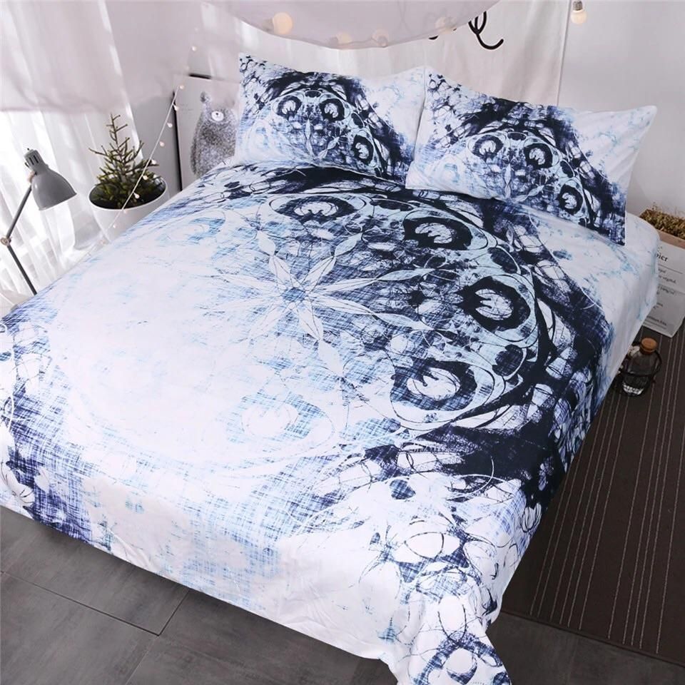 Dark Blue Ink Gradient Bedding Set