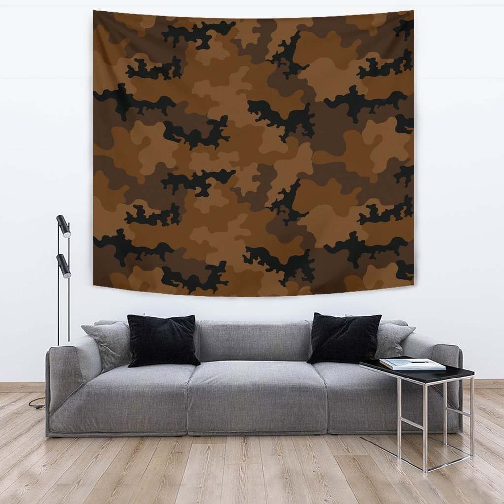 Dark Brown Camouflage CL17100068MDT Tapestry