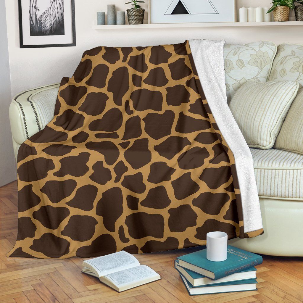 Dark Brown Cow Sherpa Fleece Blanket